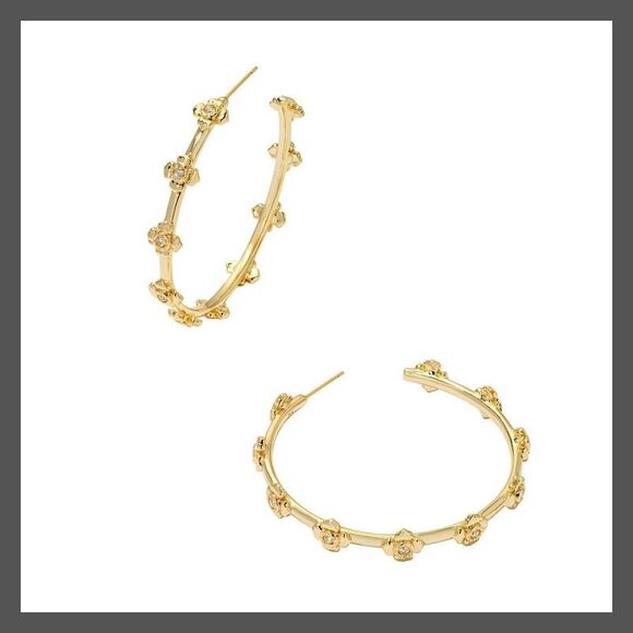 Kendra Scott Jewelry - Kendra Scott - Kendra Scott Lily 14K Gold Over Brass Hoop Earring Gold